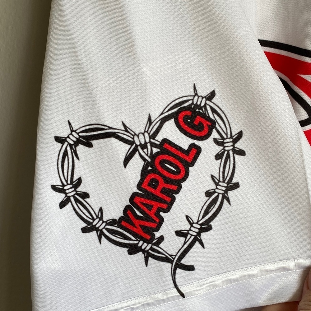 White Graphic Button-Up Jersey - Picture 2 of 13